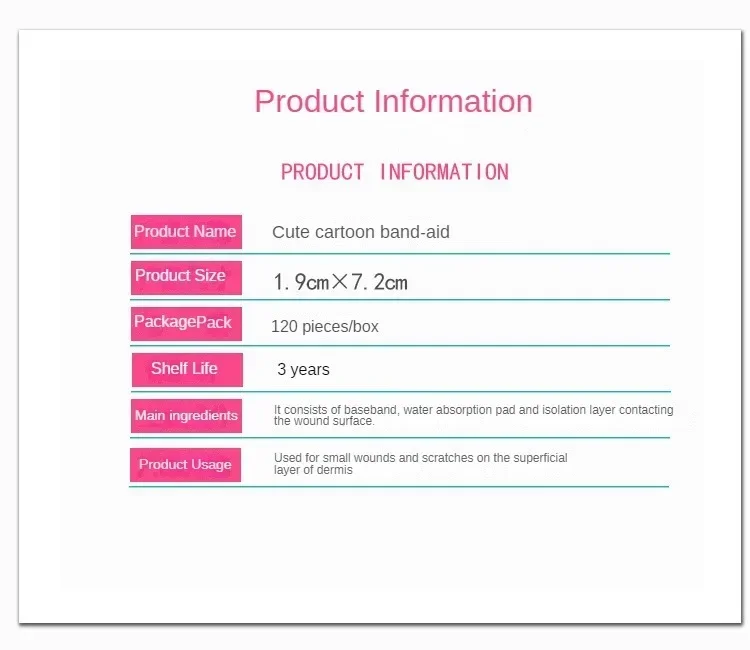 رقعة طبية برسوم كرتونية لطيفة للأطفال ، ضمادات جروح لاصقة مقاومة للماء ، مساعدة الفرقة الأولى المقاومة للغبار للتنفس ، #6