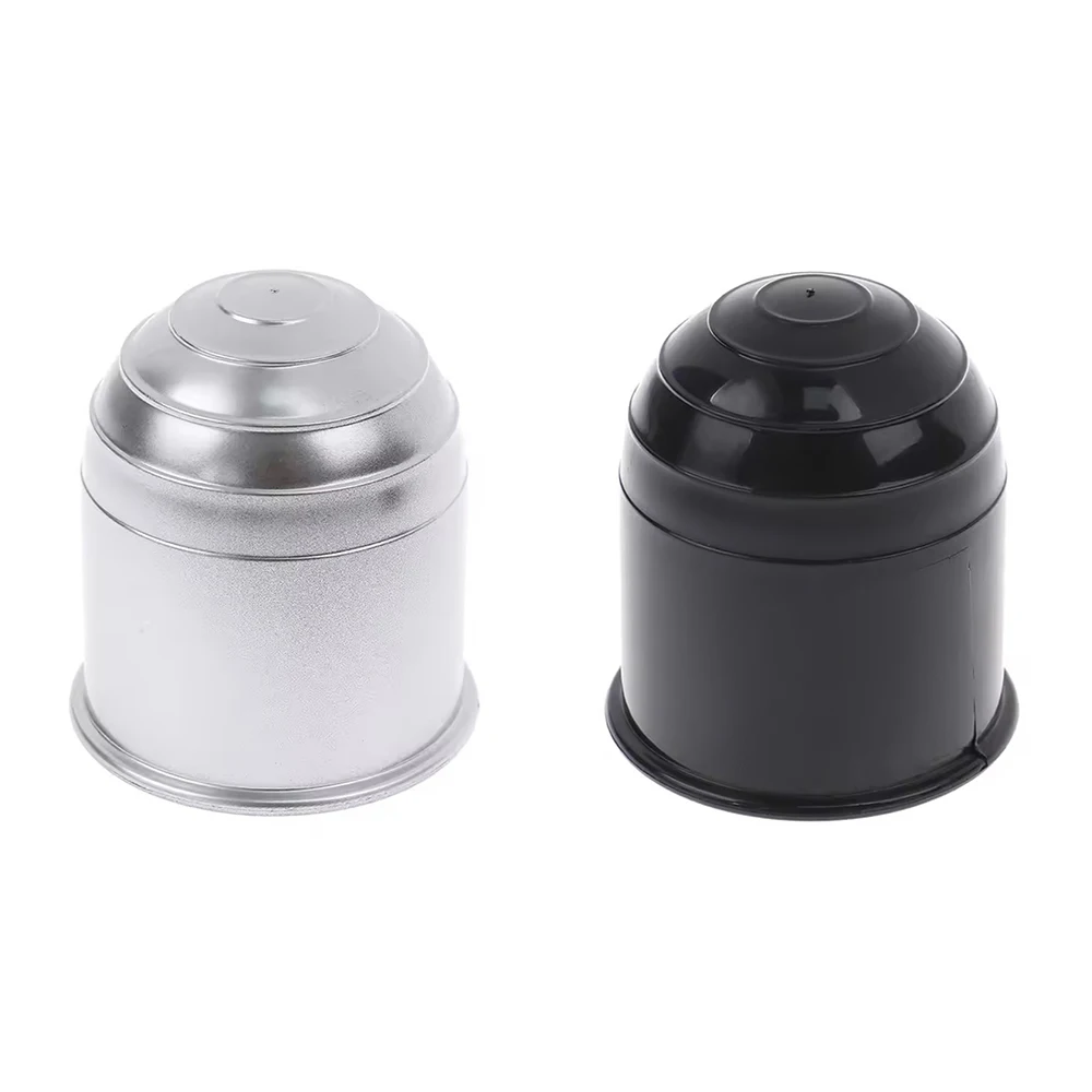 

Шаровая крышка для фаркопа из АБС-пластика, черная, серебристая крышка, буксировочная крышка, крышка прицепа для каравана, простая защитная крышка 50 мм для легковых грузовиков, кораблей