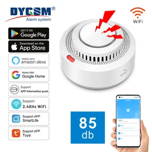 Tuya WiFi Smoke Alarm Fire Protection Smoke Detector Smoke House Combination Fire Alarm Home Security System Firefighters