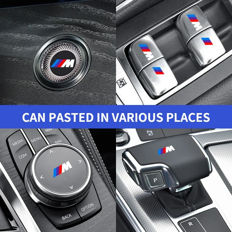 Car Steering Wheel Door Handle Car Interior Sticker Emblem for BMW Performance M Power E90 E91 E92 E93 M3 M5 E46 GT I4 I3 I8 Z4