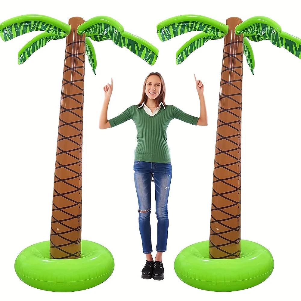 

1 шт., 176 см/69,29 дюйма, гигантская надувная пальма, уличное тропическое дерево из ПВХ, декор для летнего пляжа, бассейна, аксессуары для вечеринок