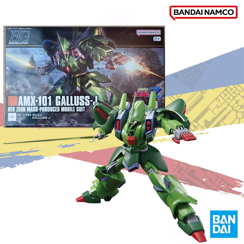 

Bandai оригинальная фигурка в шоке HG 1/144 h262 AMX-101 GALLUSS-J NEO ZEON, собранная модель, украшения, коллекция игрушек, подарки