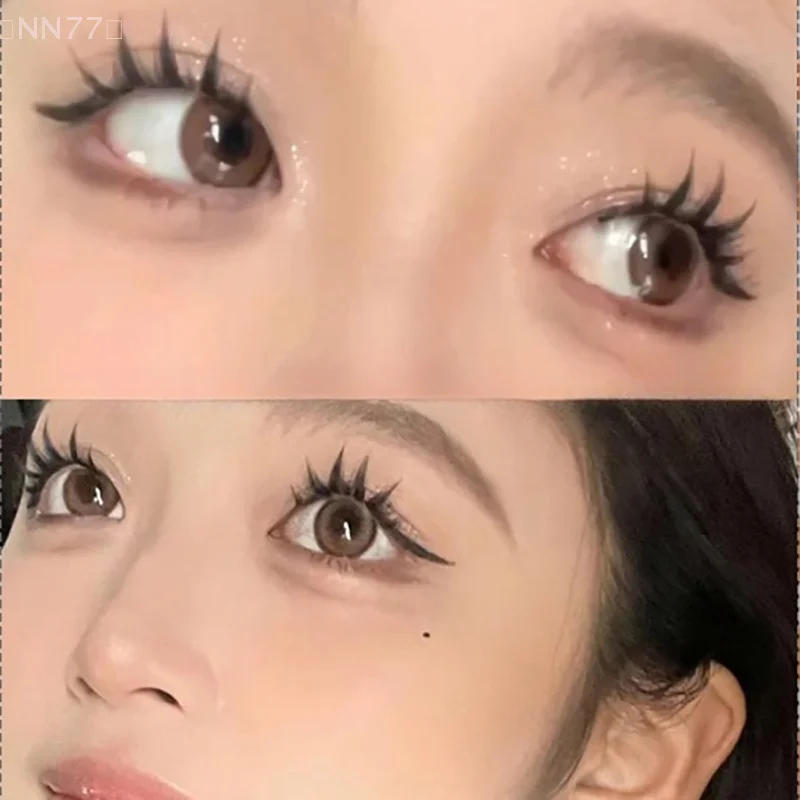 Cravatta segmentale per gatti Ciglia finte Simulazione Cartone animato Gatto spesso Elfo Ciglia arricciate naturali segmentali a lunga durata