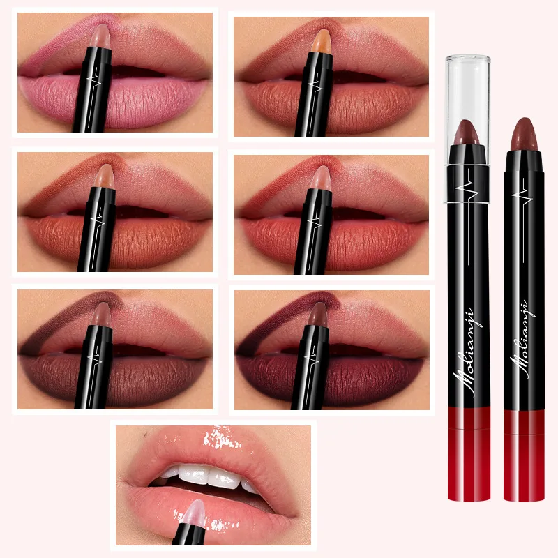 Pomadka do ust Nude Velvet Matte, długotrwała, wodoodporna, dobrze koloryzująca, nieprzywierająca do kubka, błyszczyk do ust, kredka do ust, kosmetyki dla kobiet.