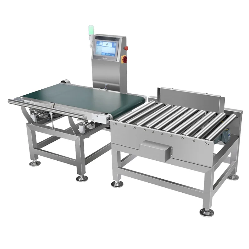 1-20KG Online Combine Weight Measure Machine Food Roller Conveyor Checkweigher