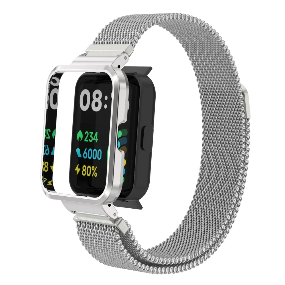 Milanese Strap For Xiaomi Mi Watch Lite Smart Watch Metal Frame Protector Case Bracelet Watchband For Redmi Watch 2 Lite Correa