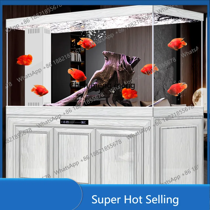 

Китайский аквариум арована, ультра-белый стеклянный фильтр, аквариум для гостиной, у стены, средний и большой