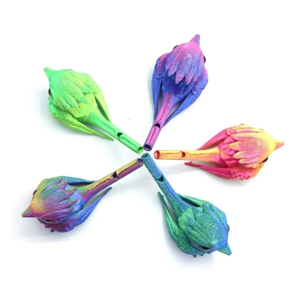 

Креативный 3D-печатный свисток-птичка с градиентным эффектом, инструмент для игры с водой, свисток-флейта, подарки для дома, настольное украшение