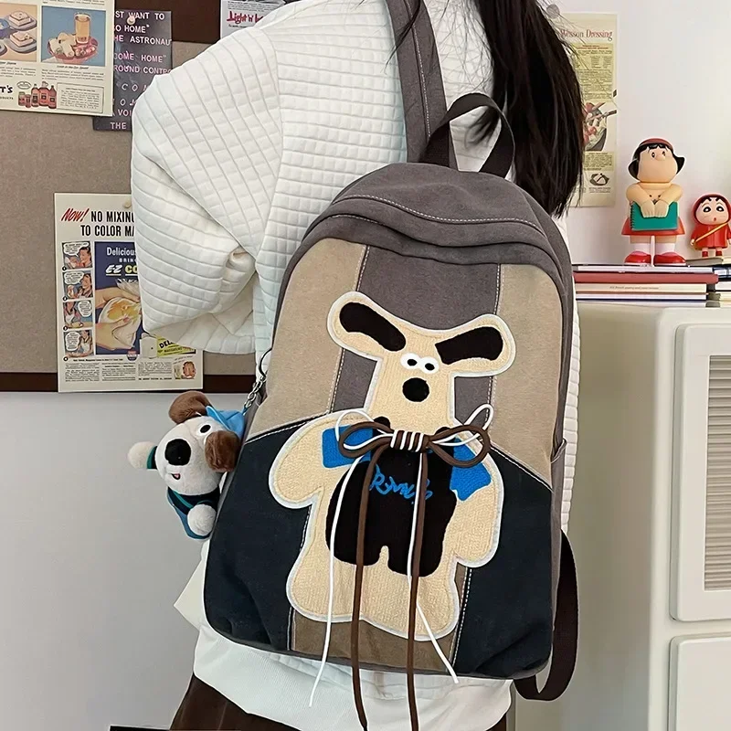 Snoopy Schoolbag Female Y2K Creative Wacky Cute Cartoon Student Backpack Handbag shoulder bag