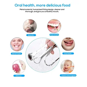 Pembersih Pengikis Lidah Logam Premium 1 buah/3 buah untuk Dewasa & Anak-anak, Sikat Pengikis Lidah Baja Tahan Karat Portabel untuk Menghilangkan 6 penjualan terbaik tounge scrapper - №