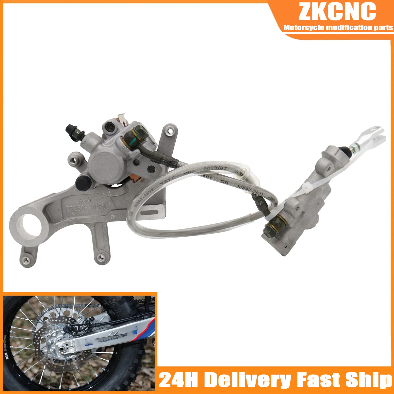 Motorcycle Rear Brake Caliper Hydraulic Brake Pump Assembly For Honda CRF450X CRF250R CRF450R CRF450L CRF250X For Kayo T4 T6 K6