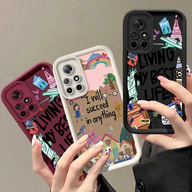 Note11 Positive Dreams Sky Eye Ladder Phone Case For Redmi Note 11S 10 10S 10T 10Pro 9 9T 9S 9Pro 9Pro 8 8Pro 7 7Pro 7S Cover