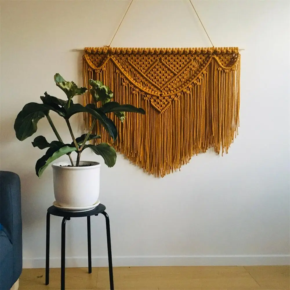 Big Macrame Wall Hanging Tapestry Bohemian Handwoven Tapestry For Home Decor Living Room Bedroom Wall Background Decoration Gift