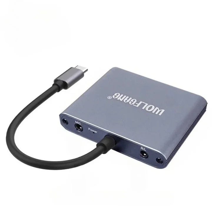 For WOLFGANG WVD01 USB3.0 for HDMI Type-C for HD Game Live Streaming Conference & E-commerce Condition Audio Video Capture Card