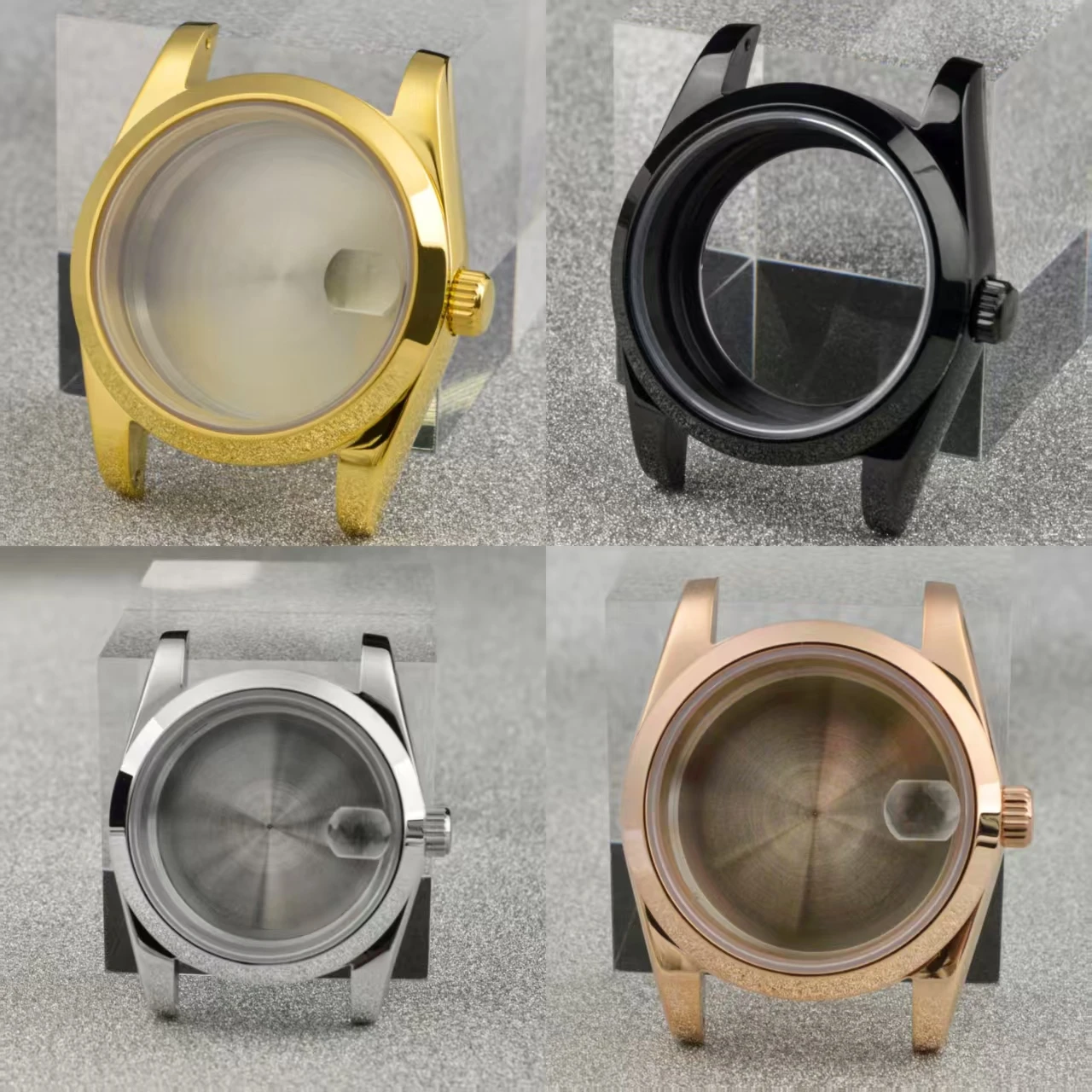 

NH35 Ccase 36/39MM WatchCase Sapphire Glass 10ATM Waterproof Solid/Glass Back for Datejust fit NH35 NH36 Movement Modified Parts