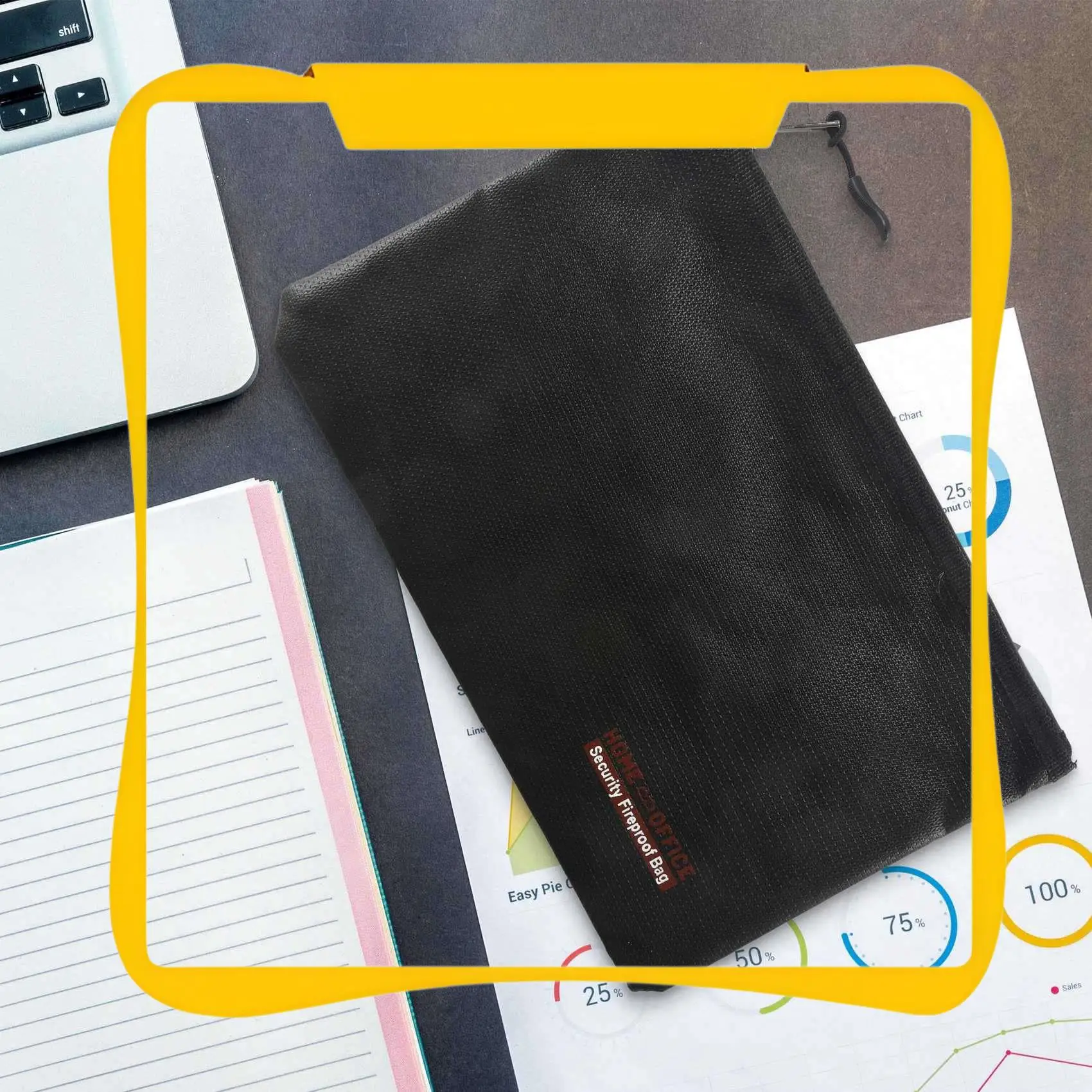 

Fireproof Document Bags, Waterproof And Fireproof Bag With Fireproof Zipper For Ipad, Money, Jewelry, Passport, Document Storage