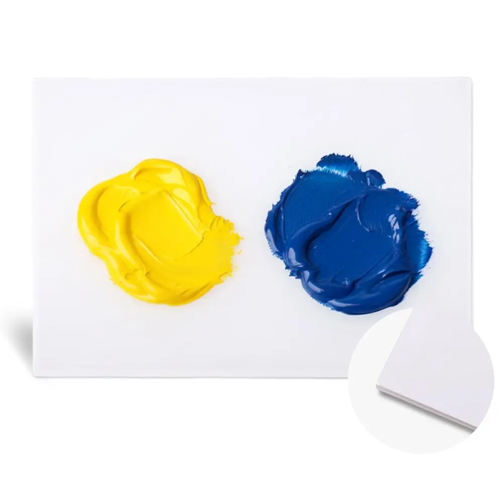 

Палитра из нейтрального закаленного стекла 7x9 дюймов для масляной живописи | Нейтрально-белая поверхность, устойчивая к царапинам | Поддерживает влажность краски и предотвращает ее высыхание