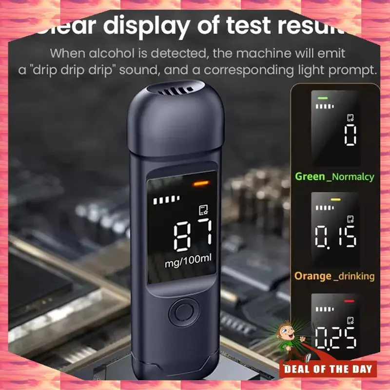 تسليم 24 ساعة جهاز اختبار شرب الكحوليات الصغيرة الرقمية LCD جهاز اختبار شرب الكحول آلة محلل التنفس جيب الكحول