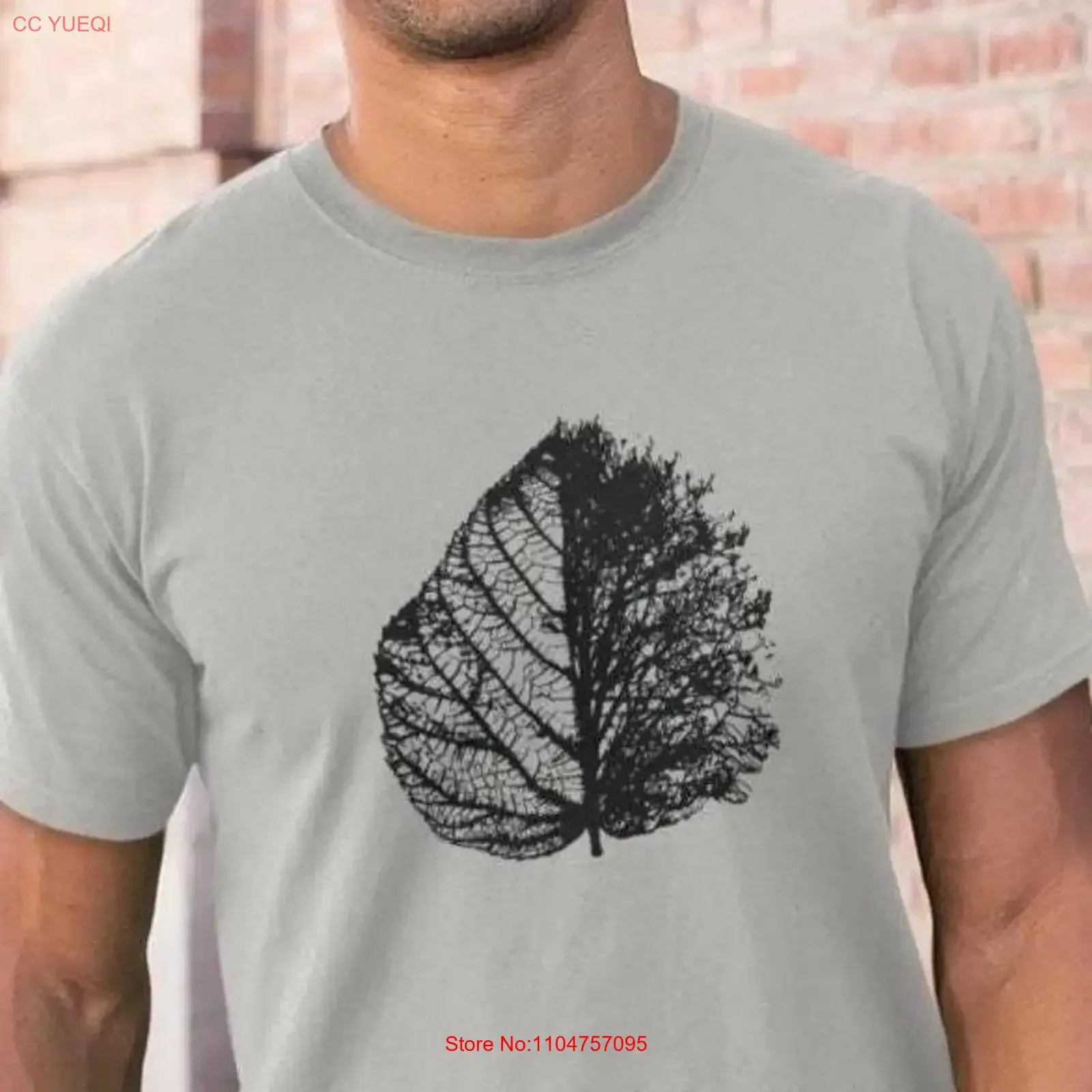 Blat Grafik T shirt Herren Wald Nature Druck Mann Baum Pflanze Garten vintage Washed Stylish Top For Everyday Wear Casual