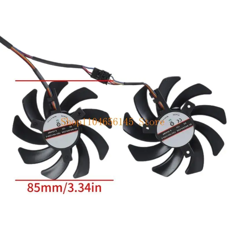 RX 5600XT 5700 6600 그래픽 카드 냉각 팬용 652F 비디오 카드 팬 간편한 설치 썸네일 6