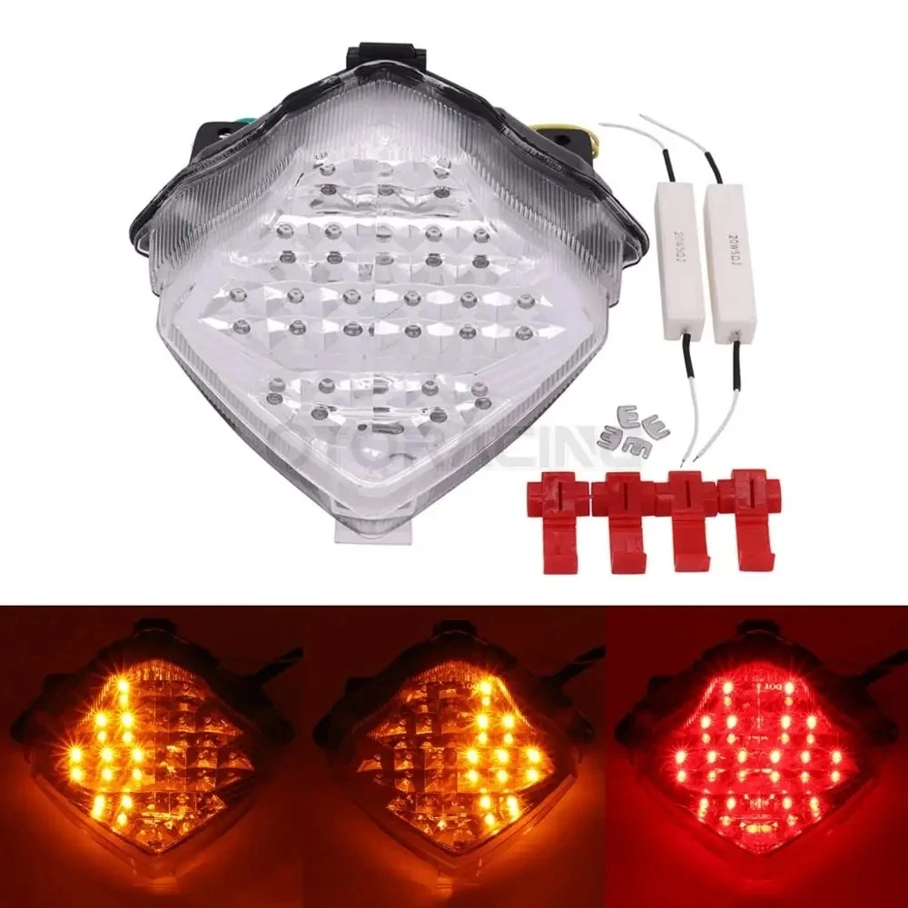 

Motorcycle Smoke/Clear LED Tail Lights Brake Turn Signals Lights For Yamaha YZFR1 YZF-R1 YZF R1 YZF1000 2004-2006 2005