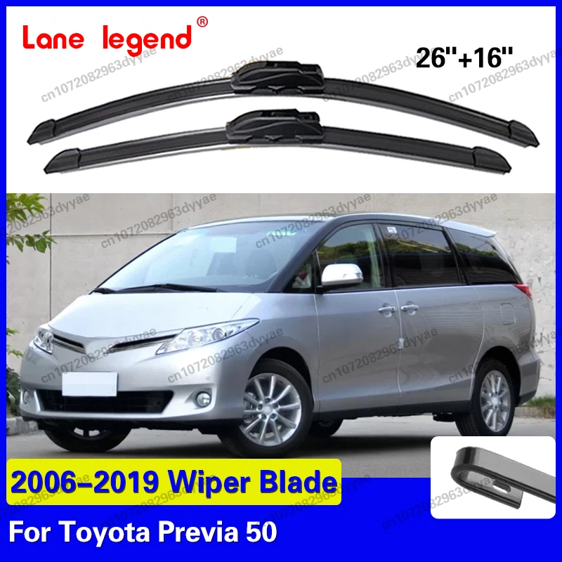 For Toyota Previa 50 2006 - 2019 XR50 Estima Tarago Front Windshield Wiper Blades 2pcs Windscreen Window Accessories