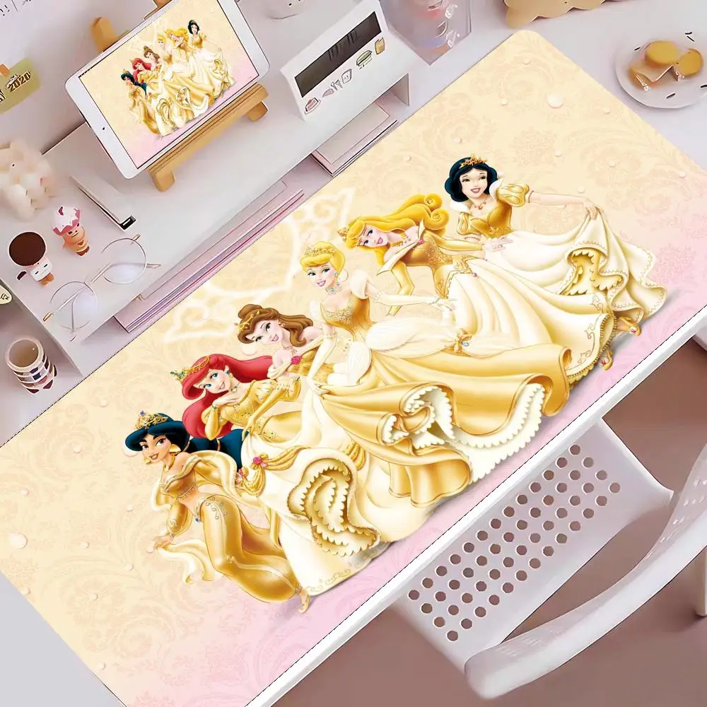 Niedliches Disney Princess Mauspad für Frauen, E-Sport-Gaming-Mauspad, übergroßes, personalisiertes Schreibtischpad, Tastatur-Mauspad