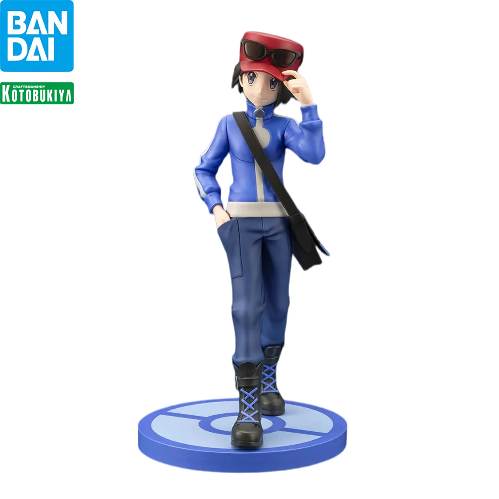 Kotobukiya Offiziell lizenzierte ARTFX J Pokemon X Y Calem Froakie handbemalte Sammelfigur für Spiele- und Hobby-Sammler.