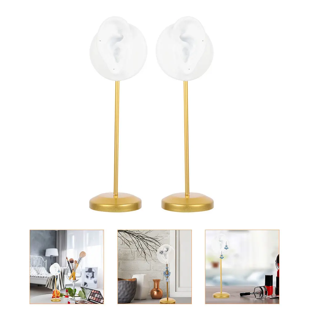 

2Pcs Earring Display Stand Ear Stud Organizer Ear Shape Jewelry Rack Storage Holder for Jewelry Display Selling Photography Prop