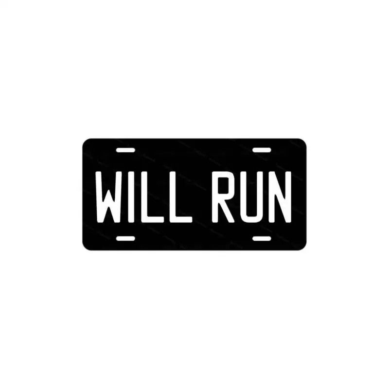 AliExpress NONE WILL RUN metal black License Plate for Auto ATV Motorcycle MOPED dirt bike gift