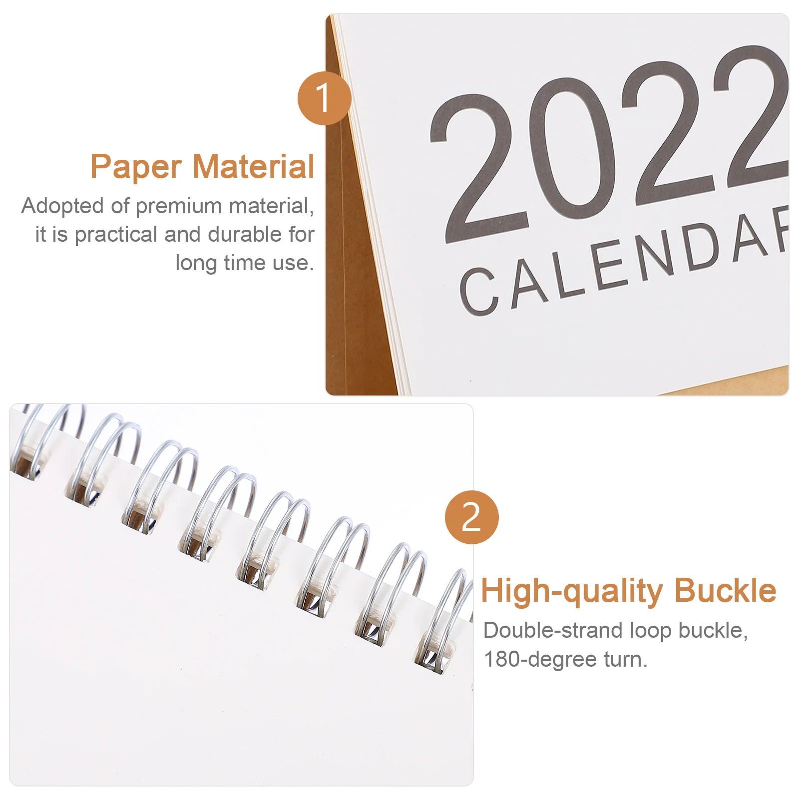 

1 шт. простой настольный календарь 2022 бумажный настольный календарь для домашнего офиса, класса, ежедневный планировщик расписания, органайзер, портативная катушка