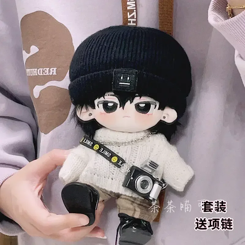 

20cm Doll Clothes Cool Artistic Style Suit Cotton Doll Clothes Cute Camera Fat Body Can Be Worn Fans Children Dolls Cute Gifts