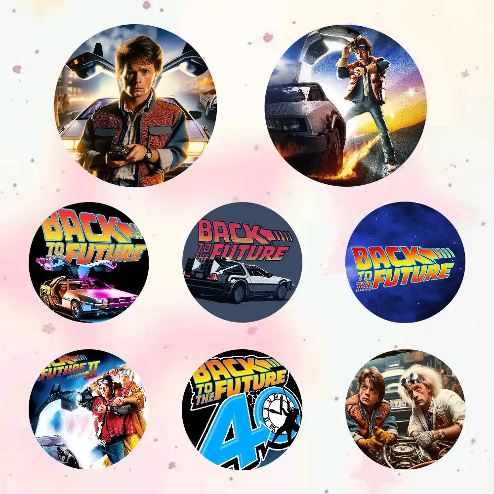 Movie Back To The Future Pin Fashion Jewelry Accessories Round Brooch On Backpack Fan Collection Jewelry Badge Gifts