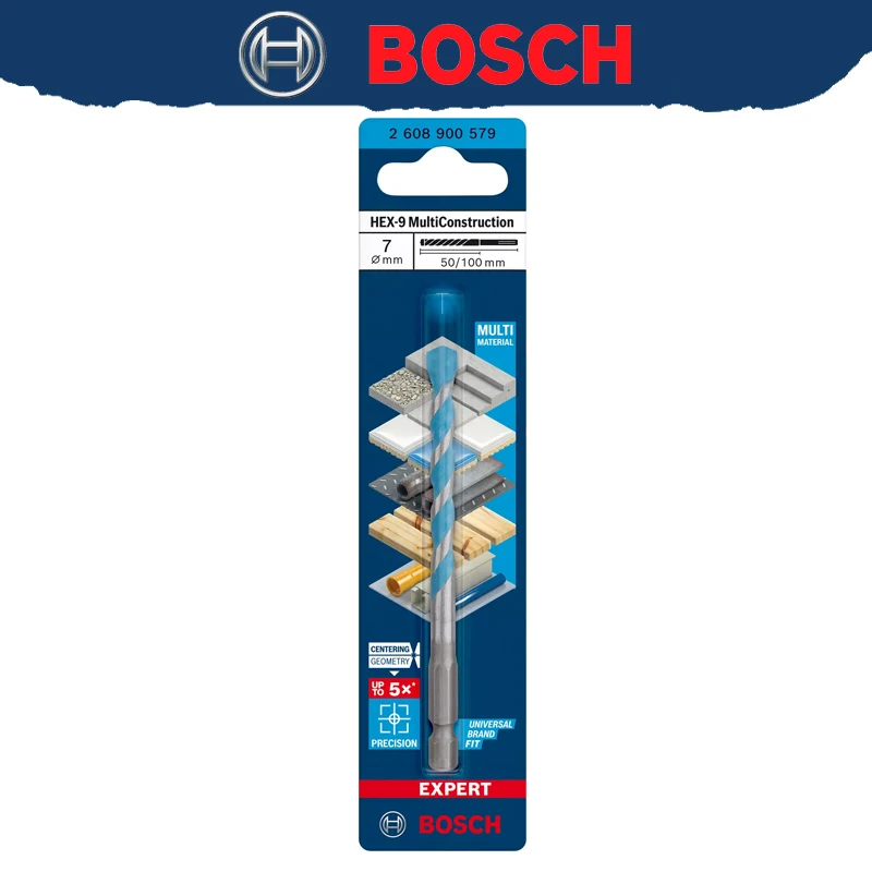 BOSCH EXPERT HEX-9 multifunctionele boor voor zachte betontegels Spiraalboor met hoge hardheid 2608900569 2608900574 - afbeelding 1