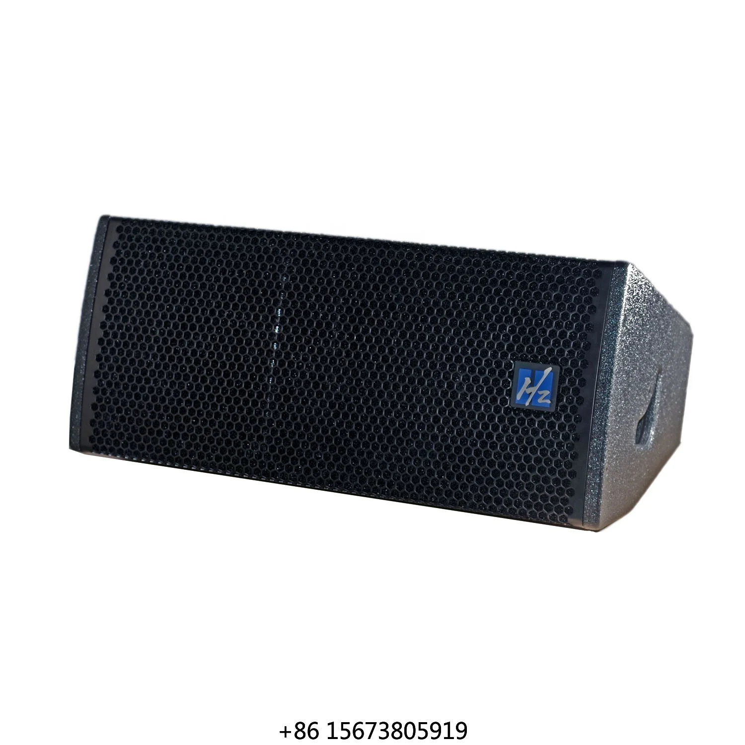 Hzaudio M-82 Dual 8-Inch 350W 2-Way Passive Stage  Loudspeaker with Wood Enclosure and Eco-Friendly Design