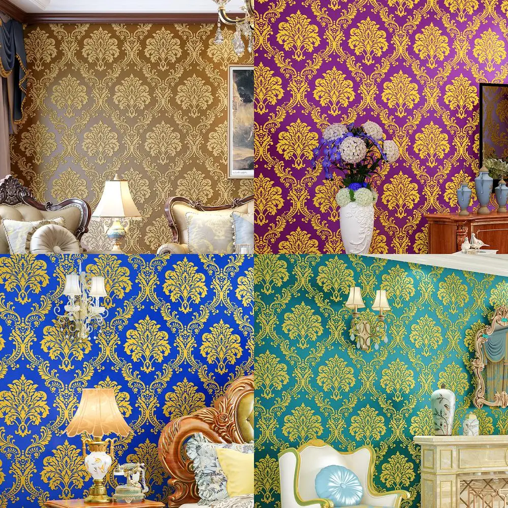 

Флизелиновые тканевые обои в европейском стиле для гостиной, ТВ-фона, стены, утолщенные тисненые деревенские 3D обои для дома, спальни