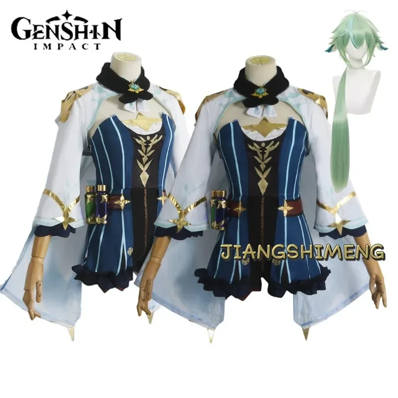 

Sucrose Cosplay Costume Anime Game Genshin Impact Sucrose Cosplay Adult Uniform Outfit Wig Halloween Carnival Costumes for Women