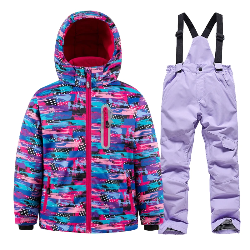 

Girls Boys Ski Snow Jacket Pants Winter Warm Waterproof Windbreaker Children Outdoor Snowboarding Skiing Coat Trousers Ski Suit