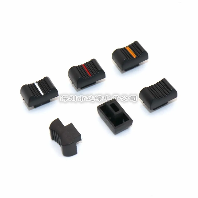10PCS Mixer Pusher Cap Straight Slide Potentiometer Pusher Cap Inner Hole Length 4MM Wide 1.5MM Plastic Switch Cap