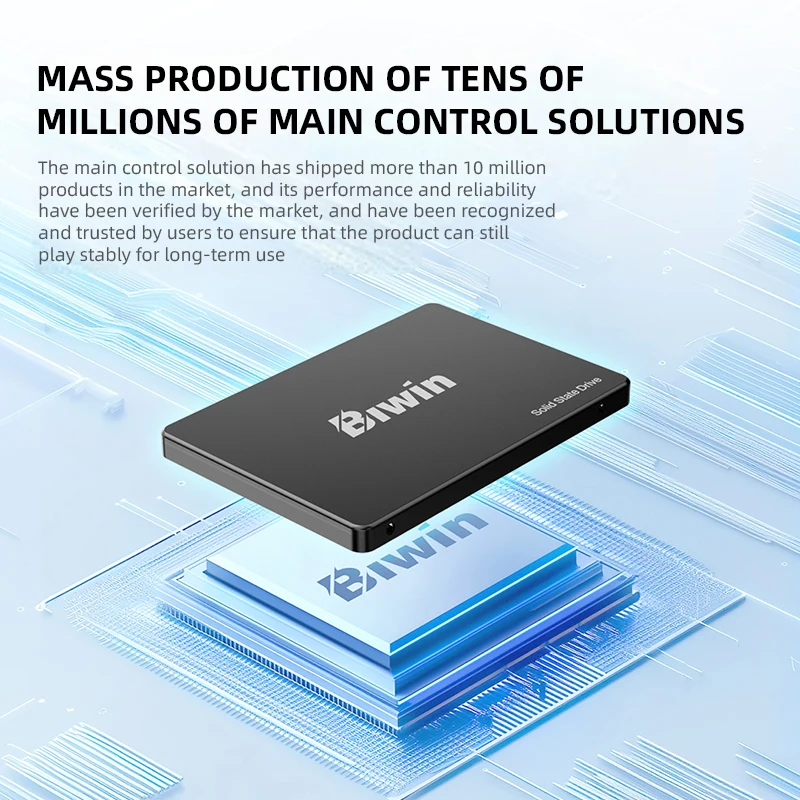BIWIN SATA III SSD Unidad de estado sólido interna de 2,5 pulgadas 128 GB 256 GB 512 GB 1 TB 2 TB hasta 550 MB/s para computadoras de escritorio portátiles