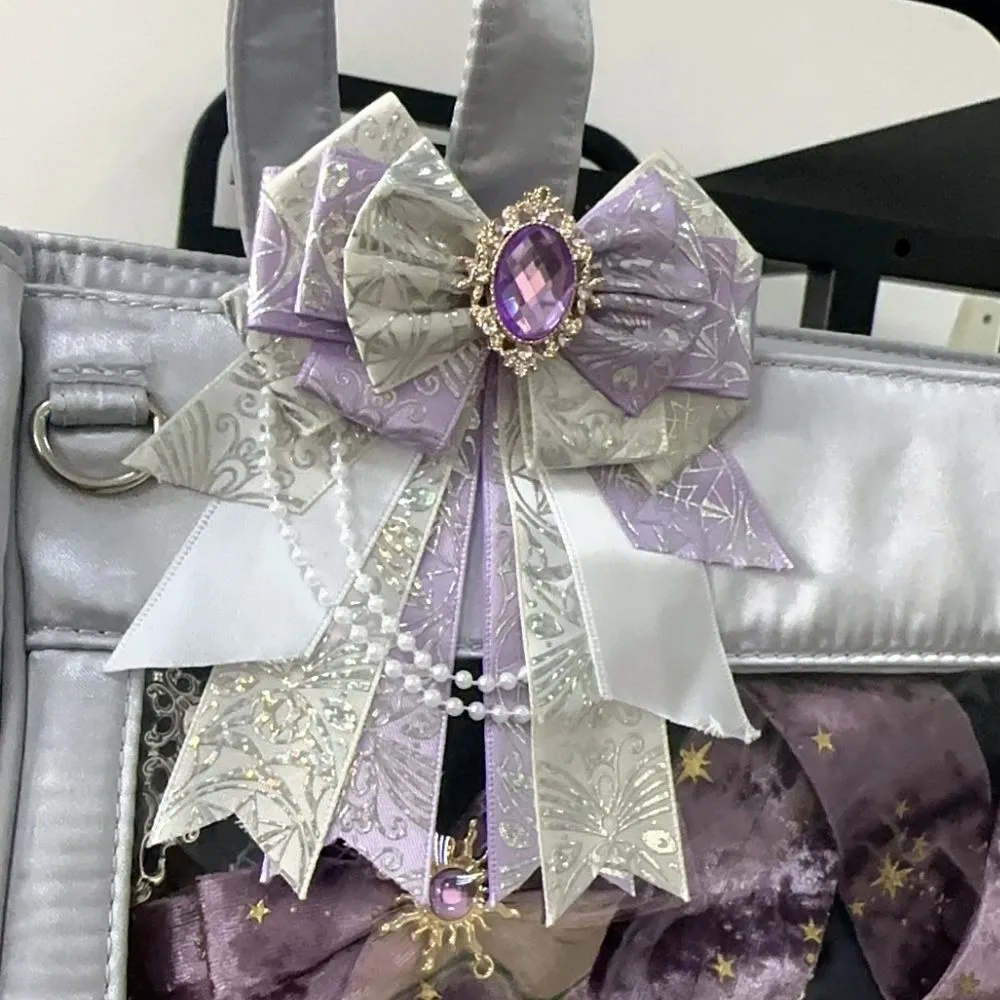 

Anime Itabag Decoration Exquisite Double Layer Ribbon Bow Bag Pendant DIY Handmade Lolita Anime Decoration Brooch Friend Gifts