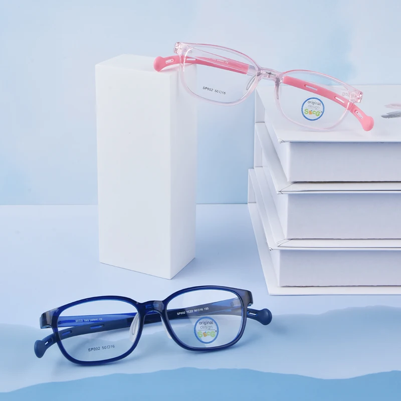 SECG Ultralight Flexible Soft Children Glasses Optical Spectacle Sports Glasses Silicone For Boys And Girls Students Myopia