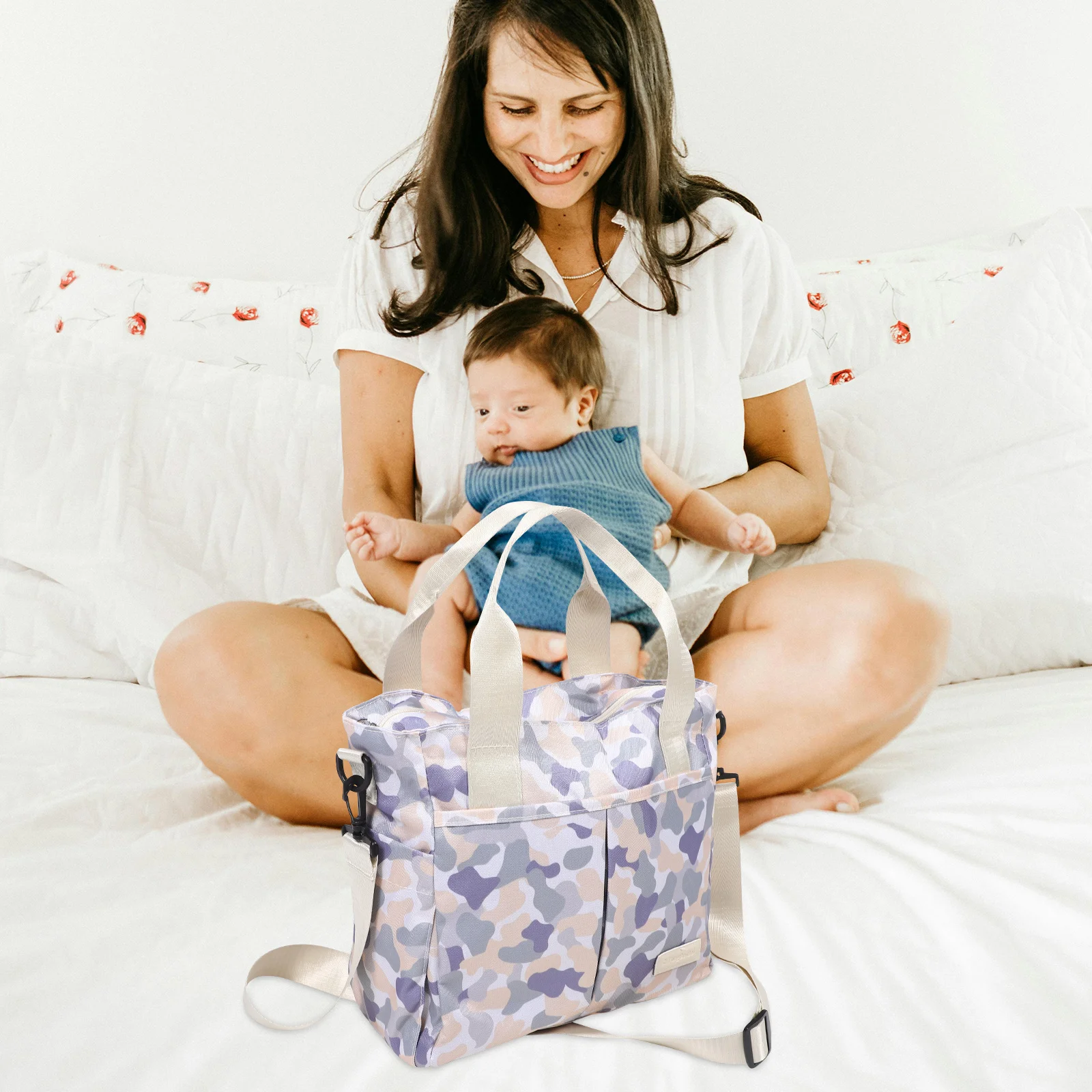 

Сумка-тоут для мамы, легкая большая вместительная многофункциональная сумка для детских подгузников, разделительная сумка для влажной и сухой уборки, больничная сумка для путешествий