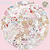 60pcs MIKKO Stickers Cute Cartoon Anime Decals For Kids Laptop Skateboards Guitar Luggage Phone Scrapbook Diary Stickers