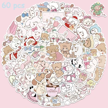 60pcs MIKKO Stickers Cute Cartoon Anime Decals For Kids Laptop Skateboards Guitar Luggage Phone Scrapbook Diary Stickers