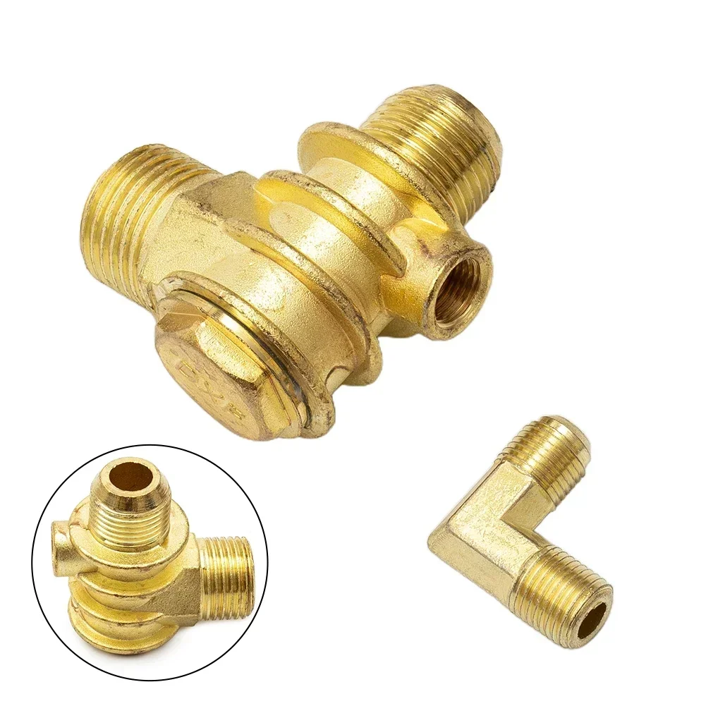 1 PC Brass Check Valve Two-Way 201910mm Thread Way  Male-Threaded Workshop Replacement Air Compressor Check Valve