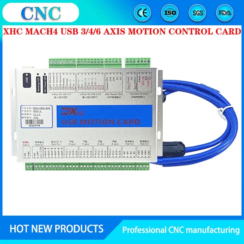 XHC mach4 motion control card cnc controller USB 3/4/6 axis MK4 engraving machine machining center