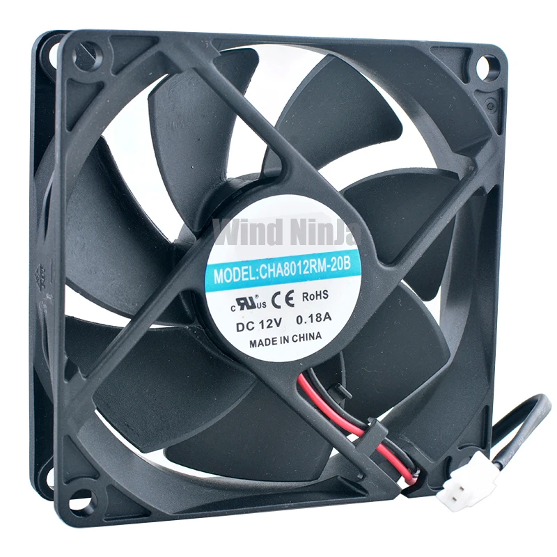 CHA8012RM-20B 8cm 80mm fan 80x80x20mm 8020 DC12V 0.18A 2pin 2150rpm Cooling fan for inverter power supply