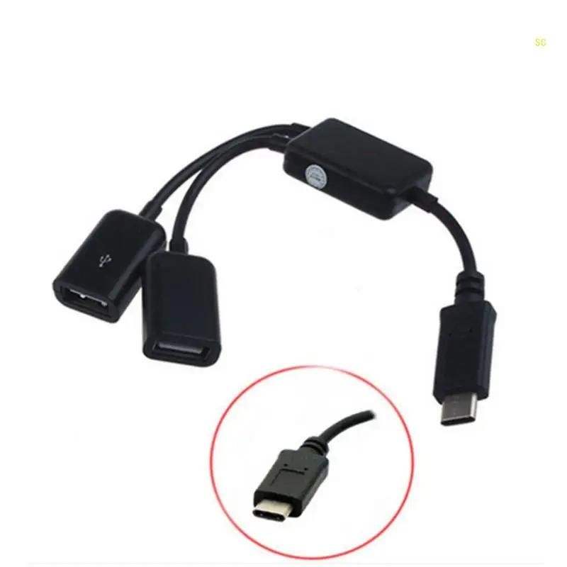 USB to USB Adapter Hub Docking Station Extension Cable Drag Two Port Dropship