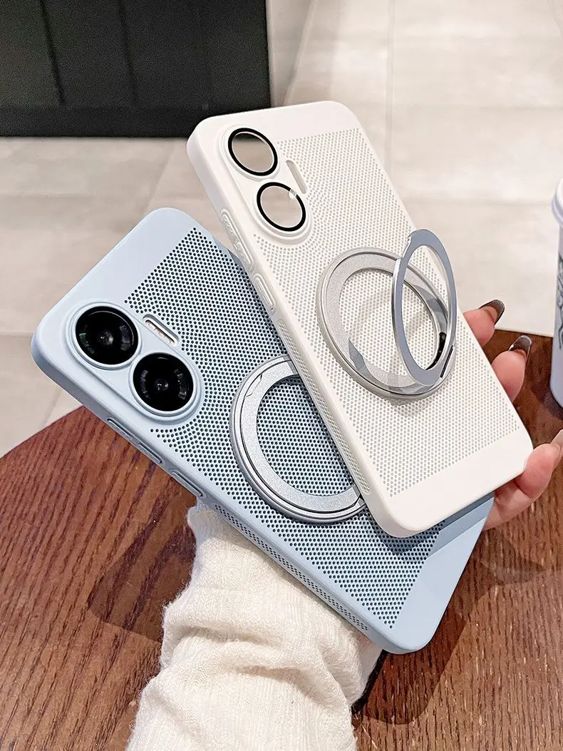 For Xiaomi POCO X8 Pro Max Case Hard PC Ring Stand Heat diss